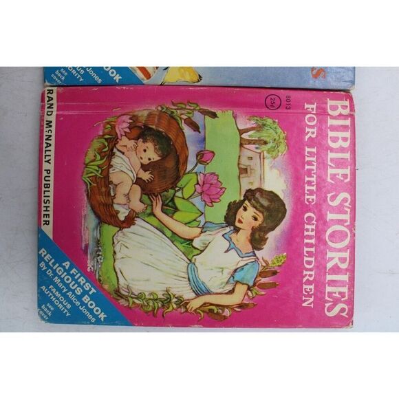 Vintage Rand McNally Bible Stories For Little Children & The Ten Commandments... - Picture 3 of 11